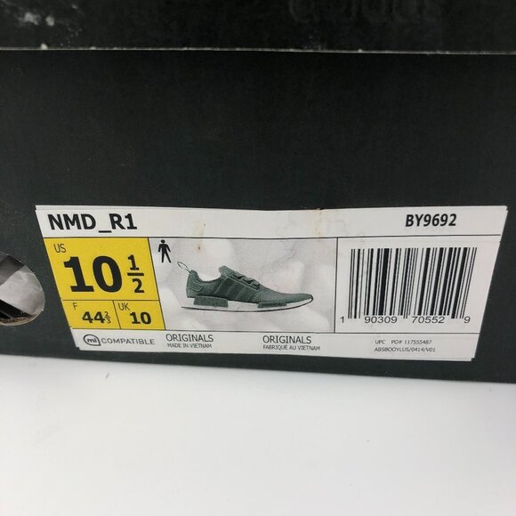 ADIDAS Men's Originals NMD R1 Olive Green Sneakers US 10.5M EUC - Picture 8 of 10